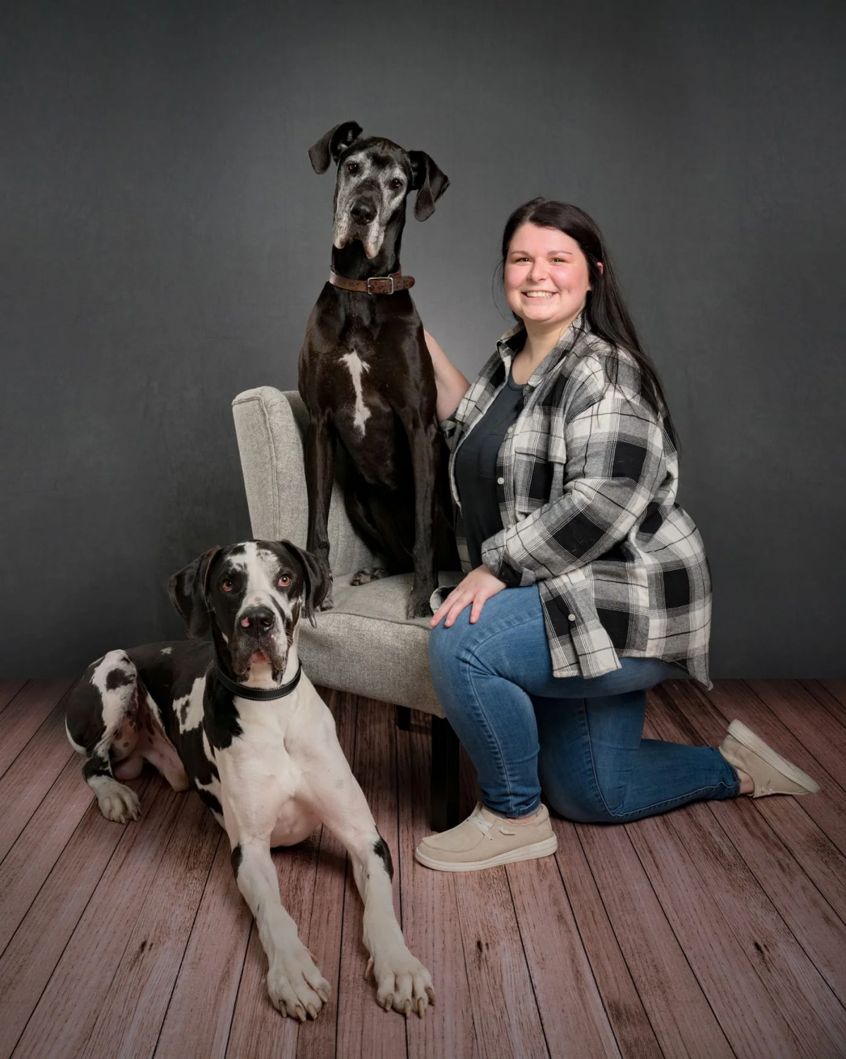 Alyssa with Dogs